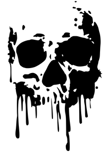 Авто мото наклейка Scary Skull Различные цвета STK0001 фото
