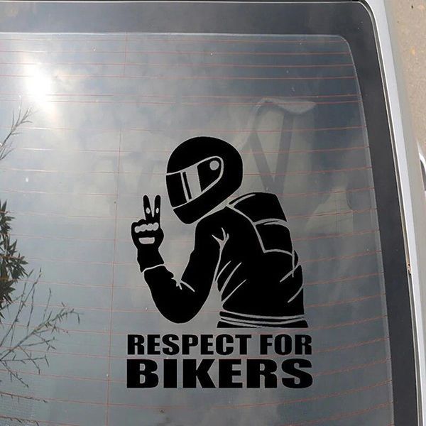 Авто мото наклейка Respect for bikers Різні кольори ST0007/2 фото