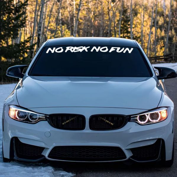 Наклейка на автомобиль NO RISK NO FUN 100x11см ST0227/5 фото