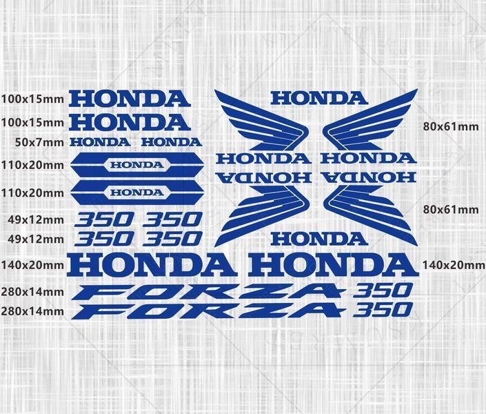 Авто мото наклейка Honda FORZA 350 kit Різні кольори ST0095/1 фото
