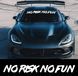 Наклейка на автомобиль NO RISK NO FUN 100x11см ST0227/5 фото 1