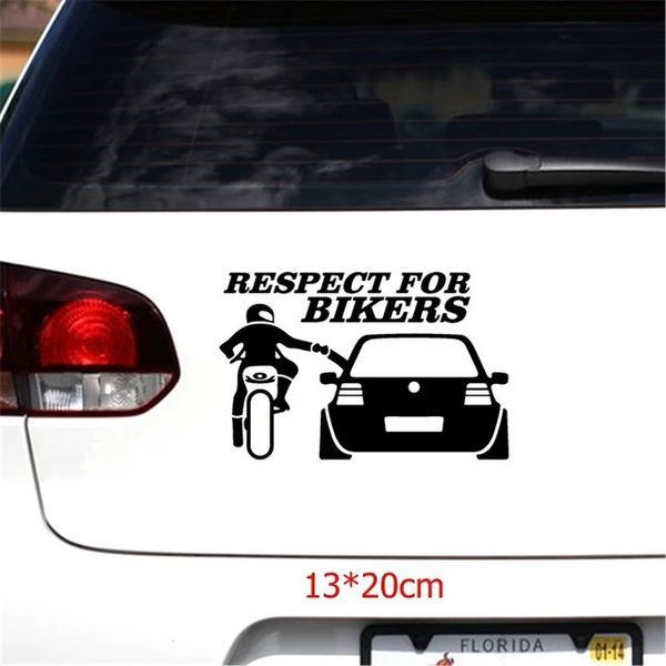 Авто мото наклейка Respect For Bikers 20см Різні кольори ST0044/2 фото