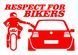 Авто мото наклейка Respect For Bikers 20см Різні кольори ST0044/2 фото 9