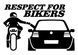 Авто мото наклейка Respect For Bikers 20см Різні кольори ST0044/2 фото 1