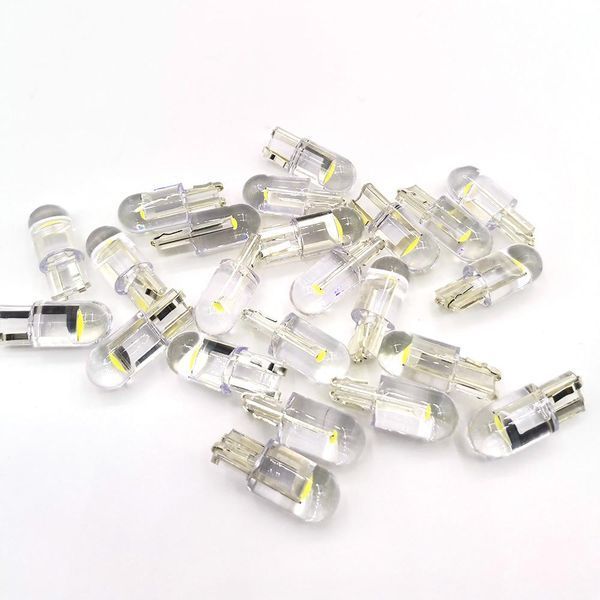 Новейший W5W Led T10 Car Light COB Glass 6000K White Auto Автомобильный номерной знак Лампа с куполом KS00676 фото