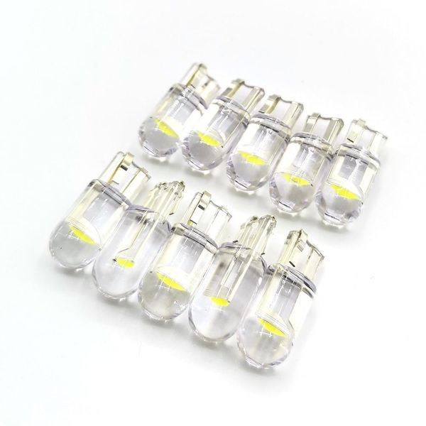 Новейший W5W Led T10 Car Light COB Glass 6000K White Auto Автомобильный номерной знак Лампа с куполом KS00676 фото