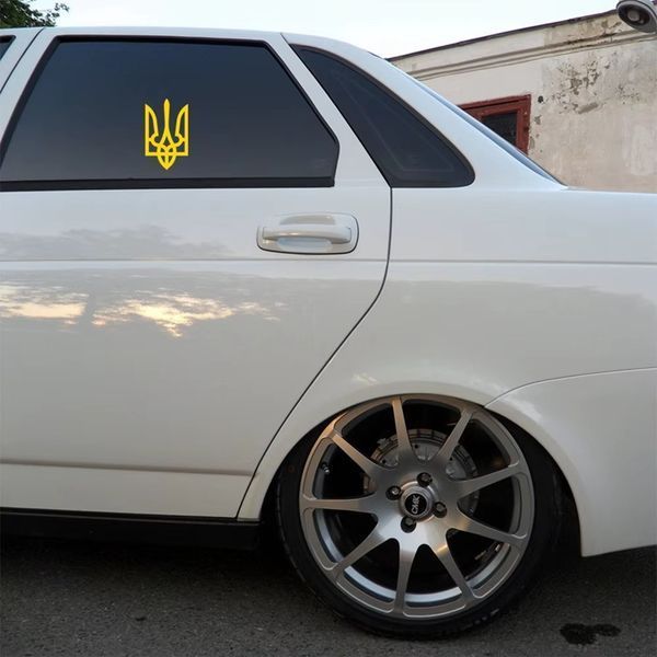 Авто мото наклейка Тризуб Різні кольори 100Х66мм ST0022/2 фото