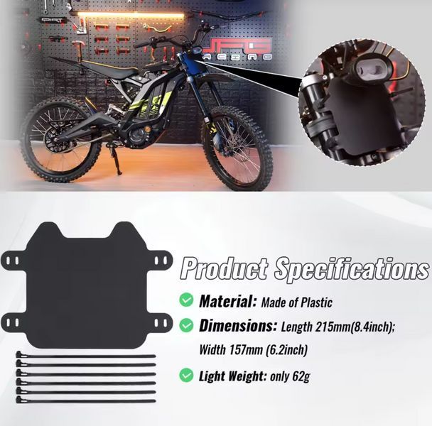 Кріплення для номеру на кросс, ендуро мотоцикл, E-bike на змагання та турніри KS01659 фото